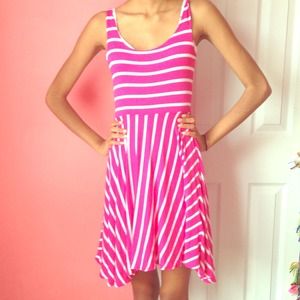 Stretchy candy cane striped dress