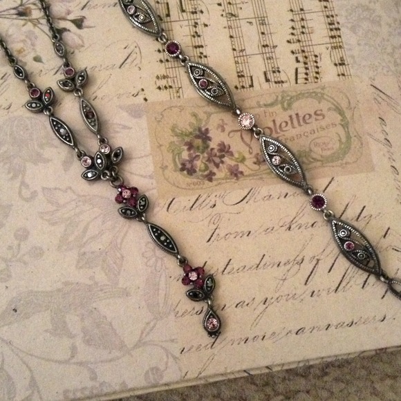 SOLD 🎉 1928 Purple Necklace and Bracelet - Picture 2 of 4