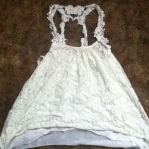 Off white flower blouse