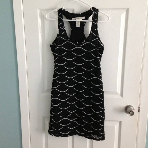 Black and White Knit Dress