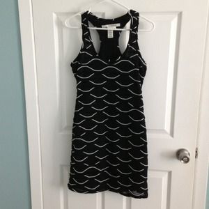 Black and White Knit Dress