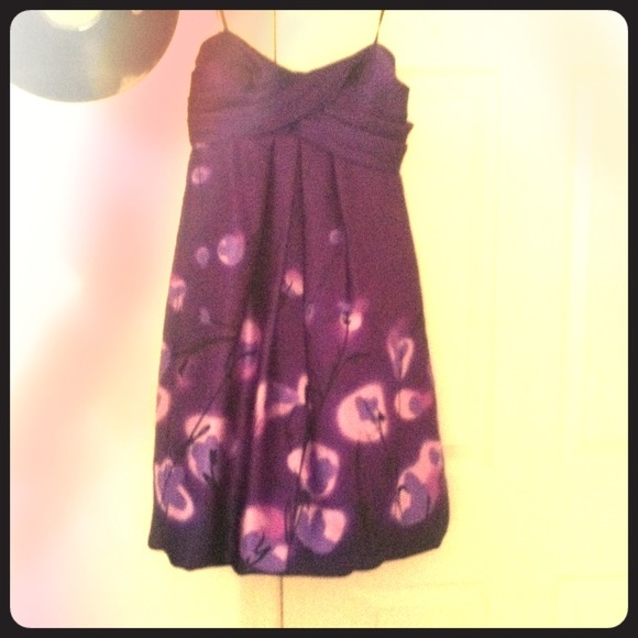 Purple silk dress