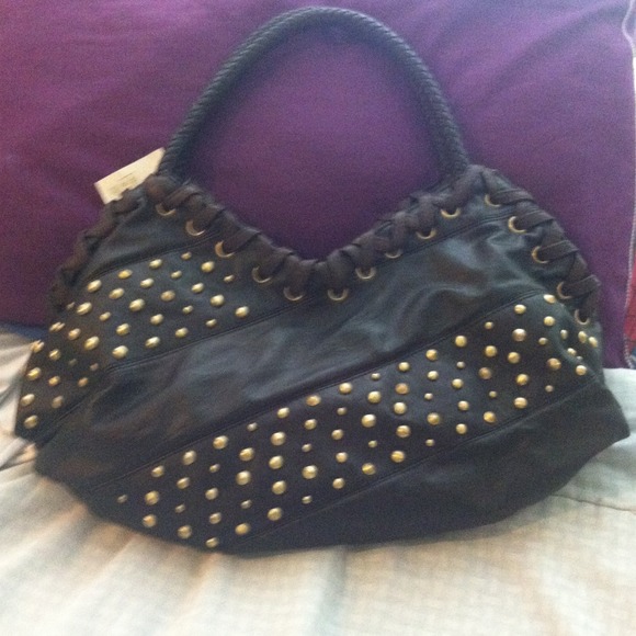 Handbags - Sold💜Fabulous black/brown large handbag🎀NWT