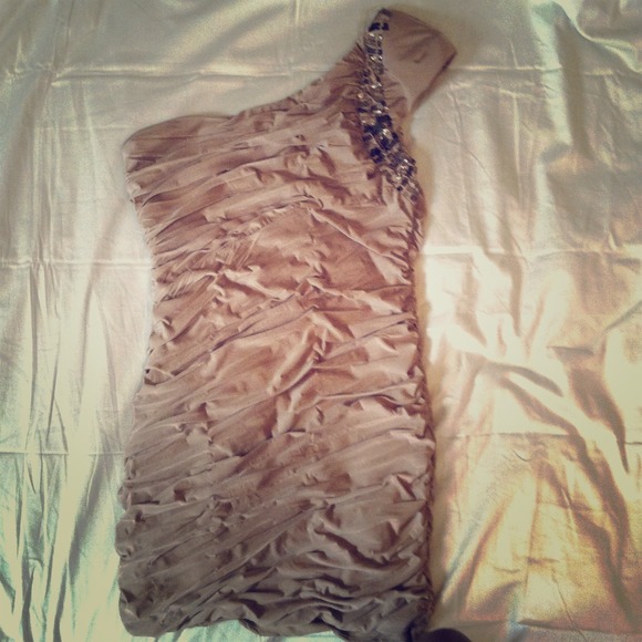 Sexy, tan dress