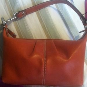 Authentic Coach Orange Leather bag! REDUCED