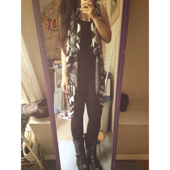 Aztec knit vest sweater