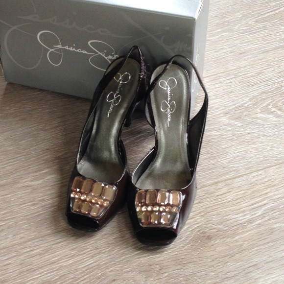 **SOLD**Jessica Simpson Jewel Slingback Pumps