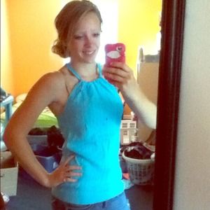 Cute Turquoise Halter Top