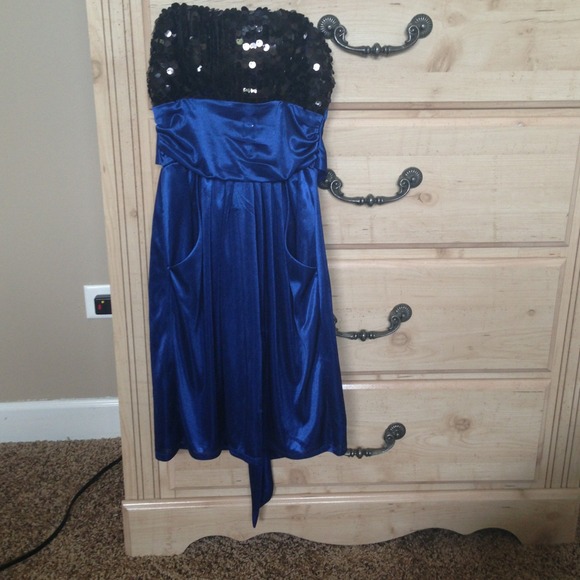 Blue and sequin dress