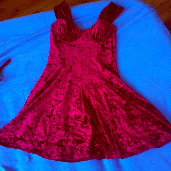Vintage velvet skater dress
