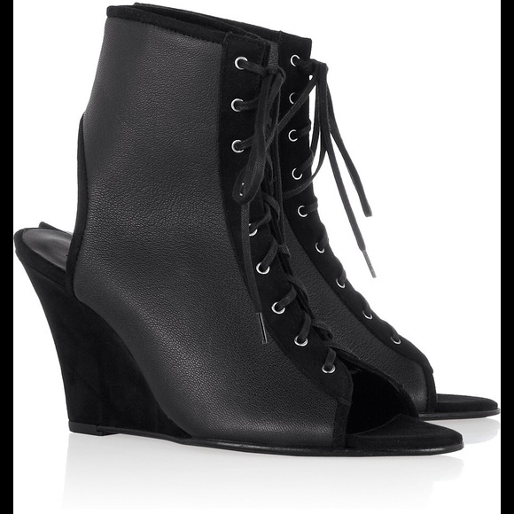 SOLD🚫Acne lace up black wedge **ADDITIONAL PICS - Picture 3 of 4