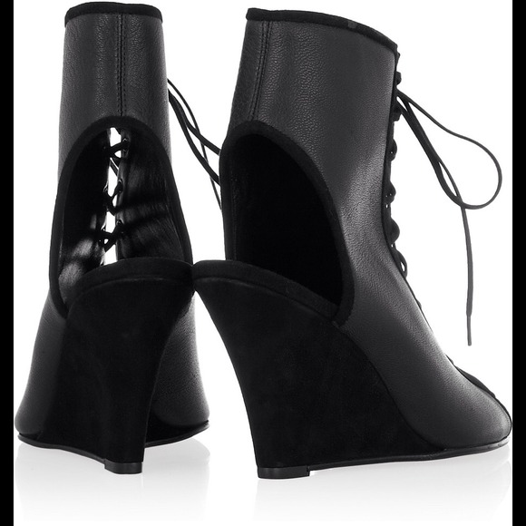 SOLD🚫Acne lace up black wedge **ADDITIONAL PICS - Picture 4 of 4