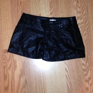 Black Faux Leather Shorts ❤SOLD❤