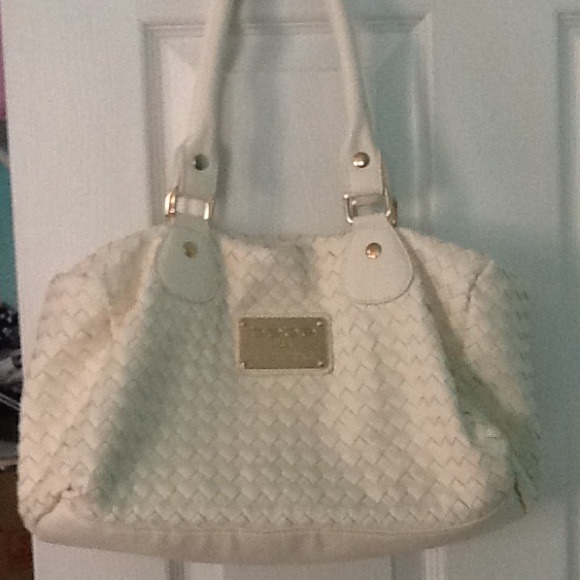 White cream color bebe bag