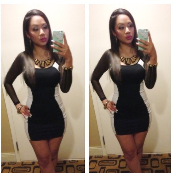 ❌SOLD❌Black/White Dress🍁