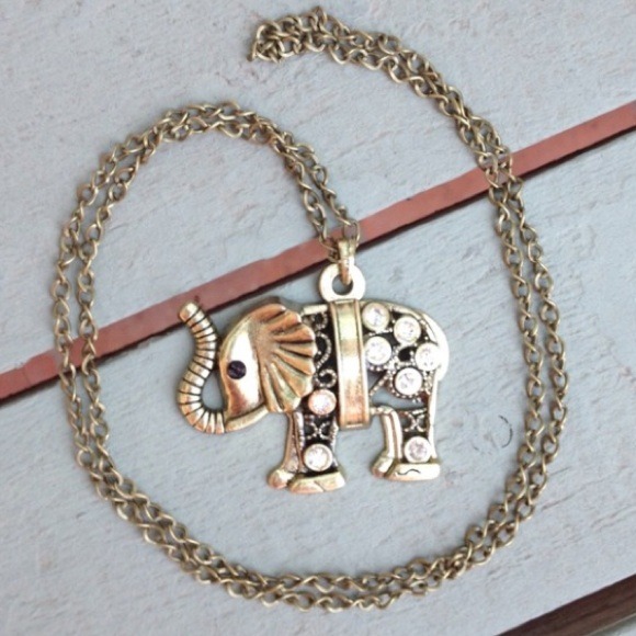 Jewelry - RESERVED Bronze elephant necklace