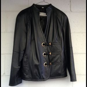 Black lambskin jacket