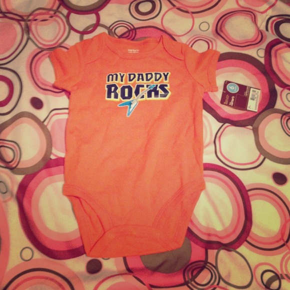 Orange "My Daddy Rocks" onesie! :)