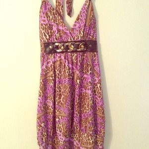 Brown, Gold, & Purple Dress