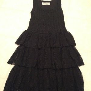 Amazing Lace tiered black dress