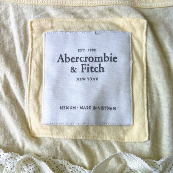 Abercrombie & Fitch pastel yellow babydoll top - Picture 3 of 4
