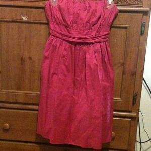 Pink strapless dress