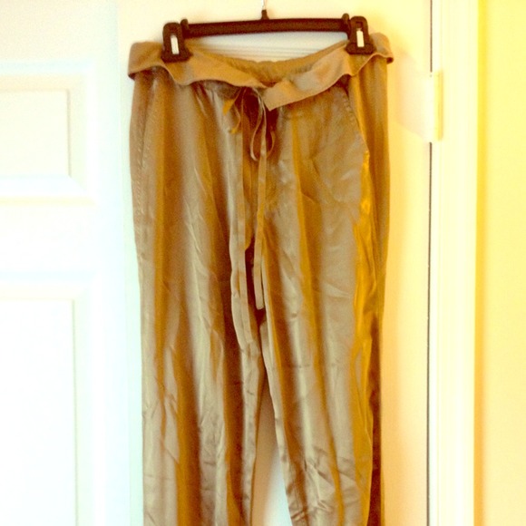 Silk pajama style pants