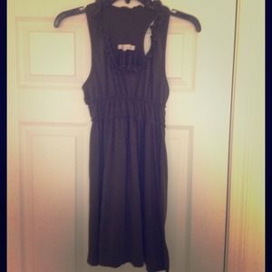 Ruffled hunter green summer dress