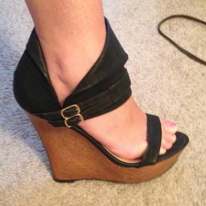 Never Worn Black Wedges!