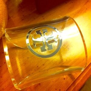 Tory Burch clear lucite cuff