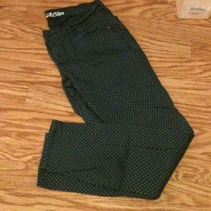 Navy polka dot skinny pants