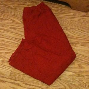 Red high waisted pants