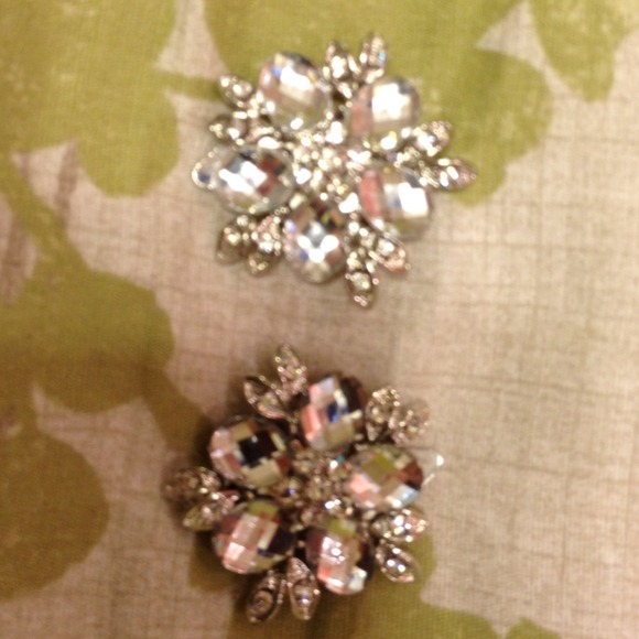 Wedding Rhinestone Flower Shoe Clips