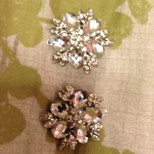 Wedding Rhinestone Flower Shoe Clips