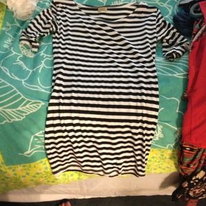 Black striped dress