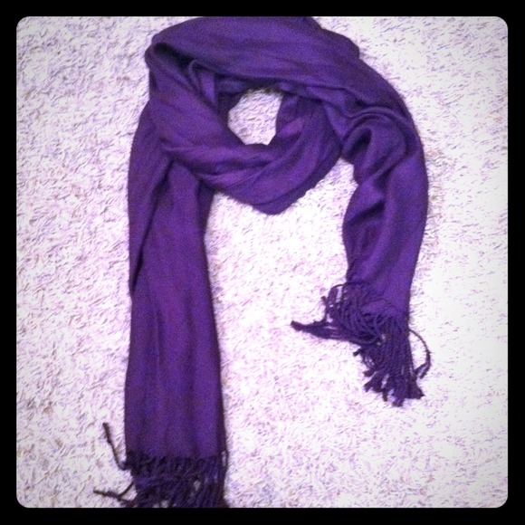 Plum purple winter scarf