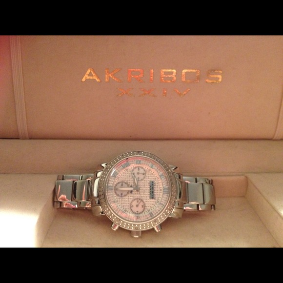Akribos XXIV stainless steel watch