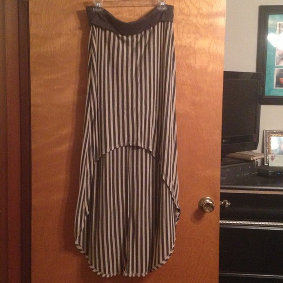 Fold waist high low maxi skirt - Picture 1 of 2