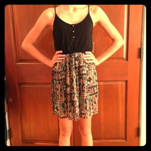 Black and multi color Aztec dress