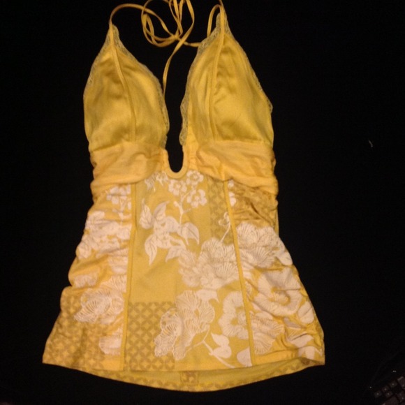 Yellow halter top