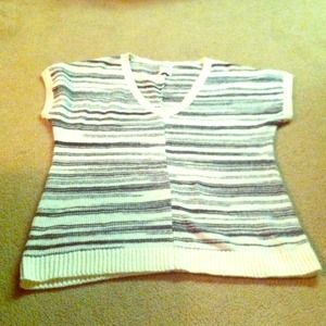 White and assorted grey stripped OLD NAVY sweater
