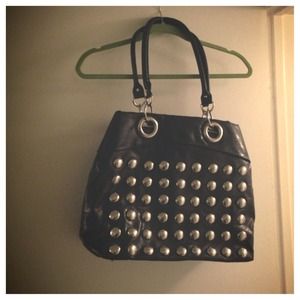 Hot Studded black structured purse!