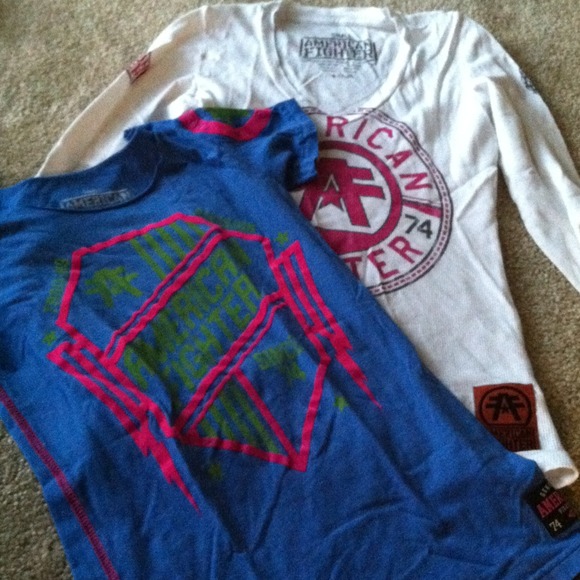 Two American fighter shirts