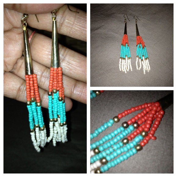 Beaded dangled earrings
