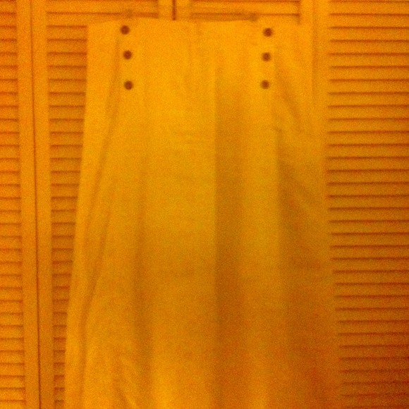 Sailor white linen skirt