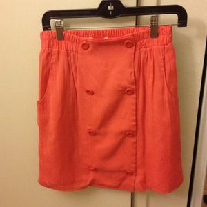 Coral High Waisted Skirt