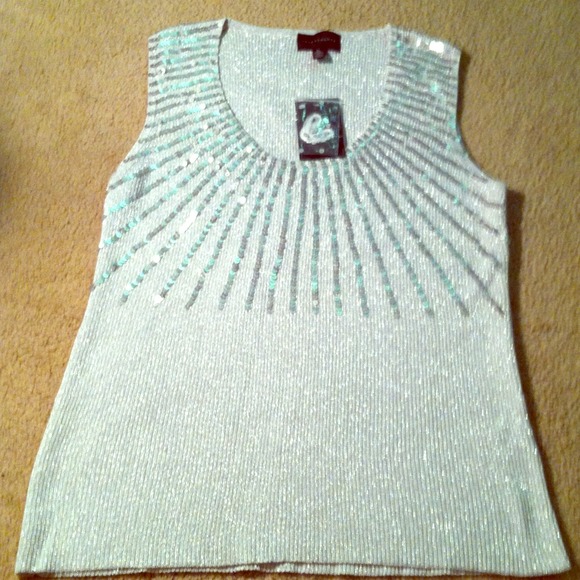 Silver investments sleeveless sweater