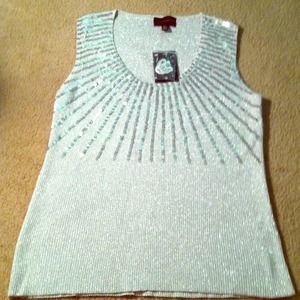 Silver investments sleeveless sweater