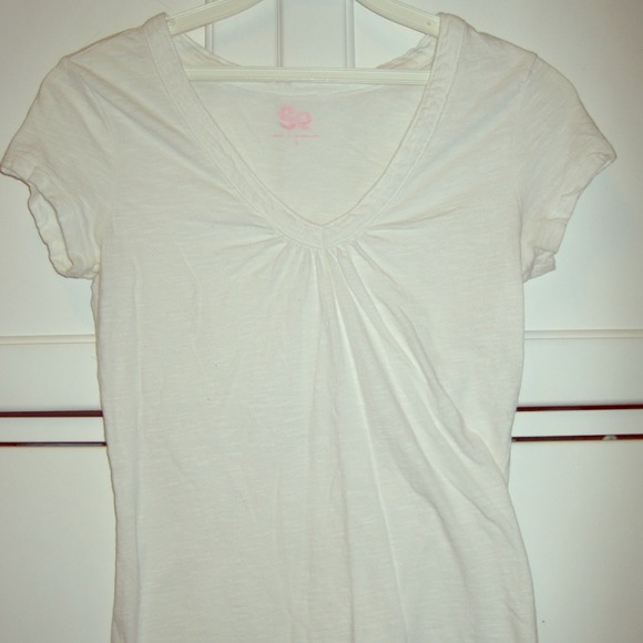 White Vneck Blouse