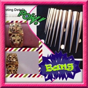 Set of 5 taper gauges &rhodium 1carat 💍&FU tee